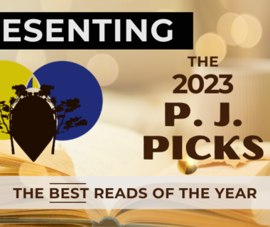 Text reading "Presenting the 2023 P. J. Picks the best reads of the year" with gold background and Brave Girls Logo of brown, yellow, and blue.